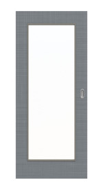 Frontansicht von Schiebetür Cotton like Hygge Grau LA 8 Basic - Huga