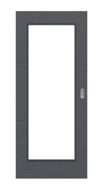 Frontansicht von Schiebetür Strukturiert Anthrazit LA 8 Basic - Huga