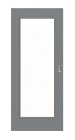 Frontansicht von Schiebetür Ultramatt Hygge Grau LA 8 Basic - Huga
