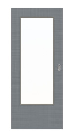 Frontansicht von Schiebetür Cotton like Hygge Grau LA-DIN Basic - Huga