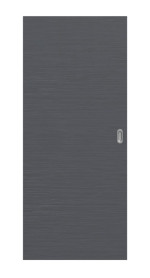 Frontansicht von Schiebetür Strukturiert Anthrazit Basic - Huga
