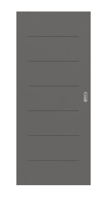 Frontansicht von Huga Schiebetür Signum 11 Hygge grau RAL 7037 Lack Concept