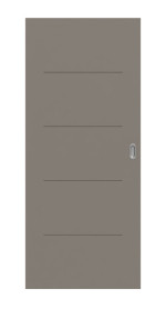 Frontansicht von Signum 14 Basic Lack Taupe RAL 7048 Schiebetür - Huga