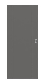 Frontansicht von Huga Schiebetür Signum 16 Hygge grau RAL 7037 Lack Concept