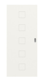Frontansicht von Signum 19 Basic Lack Verkehrsweiß RAL 9016 Schiebetür - Huga