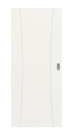 Frontansicht von Signum 20 Basic Weißlack Schiebetür - Huga
