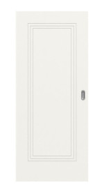 Frontansicht von Signum 21 Basic Lack Verkehrsweiß RAL 9016 Schiebetür - Huga