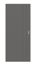 Frontansicht von Huga Schiebetür Signum 44 Hygge grau RAL 7037 Lack Concept