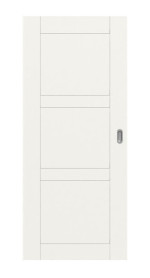 Frontansicht von Signum 89 Basic Lack Verkehrsweiß RAL 9016 Schiebetür - Huga