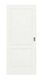 Frontansicht von Lacuna 2 Classic Weißlack Schiebetür - Huga