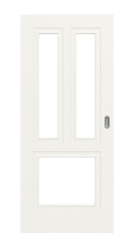 Frontansicht von Lacuna 3 LA Classic Weißlack Schiebetür - Huga