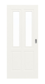 Frontansicht von Lacuna 4 LA Classic Weißlack Schiebetür - Huga