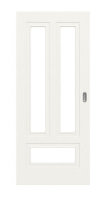 Frontansicht von Lacuna 5 LA Classic Weißlack Schiebetür - Huga