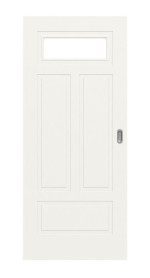 Frontansicht von Lacuna 6 LA 1 Classic Weißlack Schiebetür - Huga