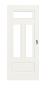 Frontansicht von Lacuna 6 LA 2 Classic Weißlack Schiebetür - Huga