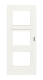 Frontansicht von Lacuna 7 LA Classic Weißlack Schiebetür - Huga