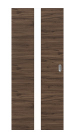 Frontansicht von HÖRMANN Schiebetür Pure 1 Alpineiche quer Duradecor DesignLine mit Lichtausschnitt mittig