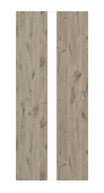 Frontansicht von HÖRMANN Schiebetür Pure 1 Nordeiche Duradecor DesignLine mit Lichtausschnitt mittig