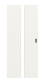 Frontansicht von Smart 1 mittig Basic Weißlack Schiebetür - Huga
