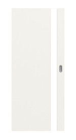 Frontansicht von Smart 1 Schlossseite Basic Weißlack Schiebetür - Huga