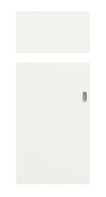 Frontansicht von Smart 1 quer Basic Weißlack Schiebetür - Huga