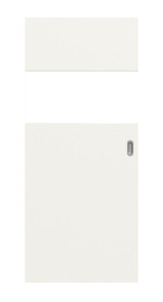 Frontansicht von Smart 2 quer Basic Weißlack Schiebetür - Huga