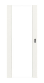 Frontansicht von Sueno 1 Basic Durat Verkehrsweiß RAL 9016 Schiebetür - Huga