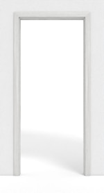 Frontansicht von GARANT Schiebetürsystem in der Wand laufend Authentic Grigio CePaL