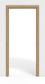 Frontansicht von GARANT Schiebetürsystem in der Wand laufend Authentic Risseiche CePaL