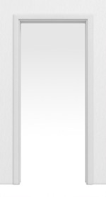 Frontansicht von Schiebetürsystem in der Wand laufend Bütte Weiß Durat - Huga