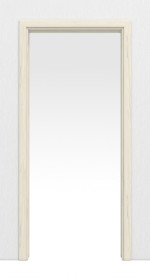 Frontansicht von Schiebetürsystem in der Wand laufend Gebürstete Pinie Duradecor - Hörmann