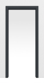 Frontansicht von Schiebetürsystem in der Wand laufend Anthrazit RAL 7016 BaseLine Lack mit Zarge - Hörmann