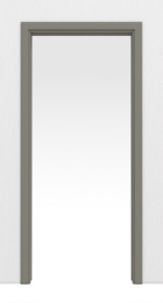 Frontansicht von Schiebetürsystem in der Wand laufend Ultramatt Hygge Grau Concept Versio - Huga