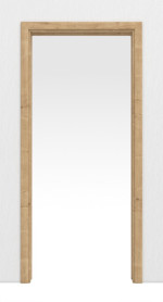 Frontansicht von Schiebetürsystem in der Wand laufend Wildeiche Duradecor - Hörmann