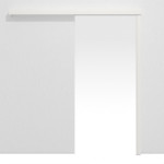Frontansicht von Schiebetürsystem vor der Wand laufend Lackweiß RAL 9016 ohne Zarge - Classen