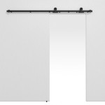 Frontansicht von Schiebetürsystem vor der Wand laufend Luna - Radex