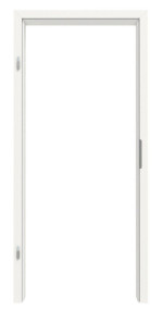 Frontansicht von GARANT Zarge Weißlack 9016 mit eckiger Kante