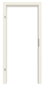 Frontansicht von GARANT Zarge für Wohnungseingangstüren Weißlack 9010 mit profilierter Kante