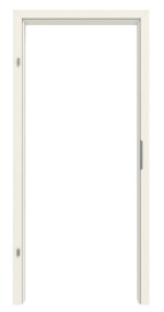 Frontansicht von GARANT Zarge für Rauchschutztüren Weißlack 9010 mit runder Kante