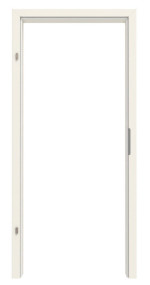 Frontansicht von GARANT Zarge für Wohnungseingangstüren Weißlack 9010 mit runder Kante