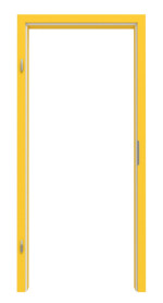 Frontansicht von Zarge RAL 1018 Zinkgelb Rundkante - Lebo