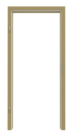 Frontansicht von Zarge RAL 1020 Olivgelb Rundkante - Lebo