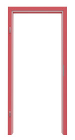 Frontansicht von Zarge RAL 3017 Rosé Rundkante - Lebo