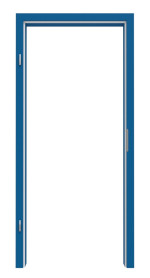 Frontansicht von Zarge RAL 5017 Verkehrsblau Rundkante - Lebo