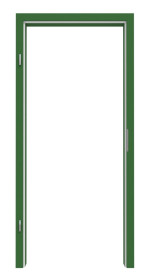 Frontansicht von Zarge RAL 6001 Smaragdgrün Rundkante - Lebo