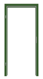 Frontansicht von Zarge RAL 6002 Laubgrün Rundkante - Lebo