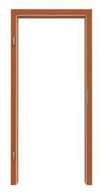 Frontansicht von Zarge RAL 8023 Orangebraun Rundkante - Lebo