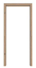 Frontansicht von Zarge für Wohnungseingangstüren Raucheiche Lamikor mit runder Kante - Kilsgaard