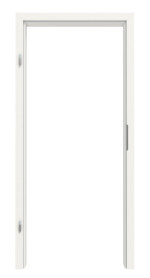 Frontansicht von HUGA Zarge Weiß ähnlich RAL 9016 Lack mit eckiger Kante