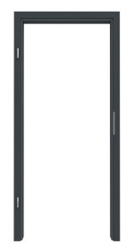 Frontansicht von Zarge Anthrazit RAL 7016 Lack mit runder Kante - Hörmann